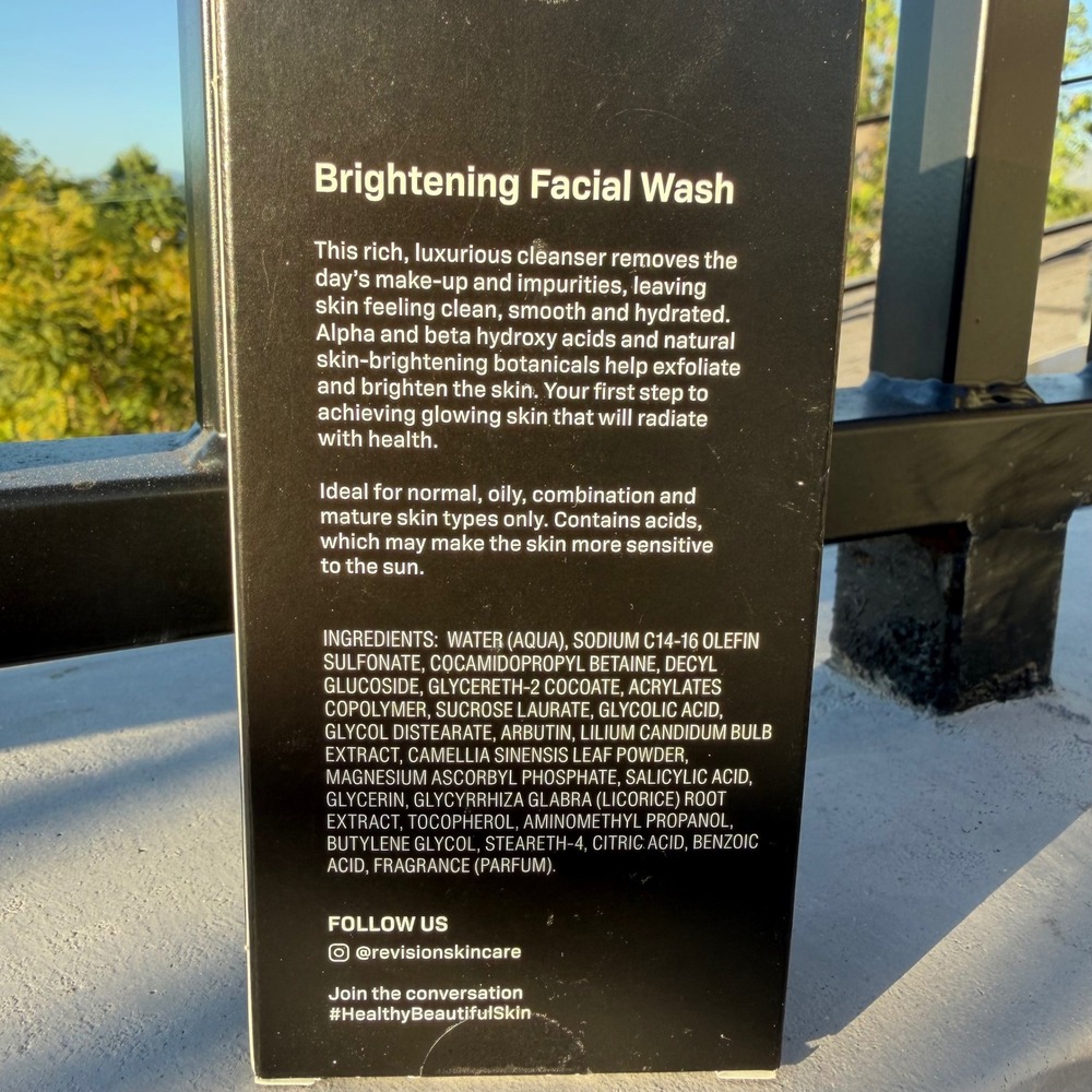 Revision Skincare Brightening Facial Wash 6.7 fl Rejuvenating Cleanser AHA BHA - Picture 3 of 3
